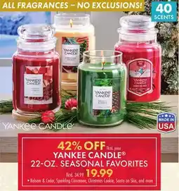 Boscov's YANKEE CANDLE 22-OZ. SEASONAL FAVORITES offer
