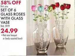 Boscov's GLASS ROSES GLASS VASE offer