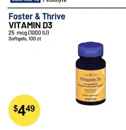 Health Mart Foster & Thrive VITAMIN D3 offer