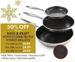 Boscov's BASIL & KRAFT HONEYCOMB TRIPLY HYBRID SKILLETS offer