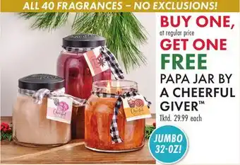 Boscov's PAPA JAR BY A CHEERFUL GIVER offer
