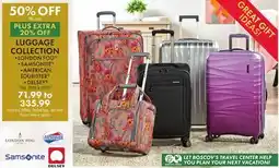 Boscov's LUGGAGE COLLECTION offer