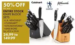 Boscov's ENTIRE STOCK KNIFE BLOCK SETS offer