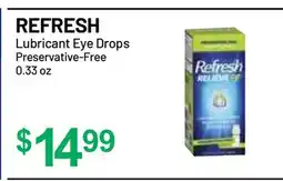 Health Mart REFRESH Lubricant Eye Drops Preservative-Free offer