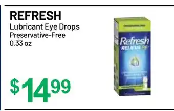 Health Mart REFRESH Lubricant Eye Drops Preservative-Free offer