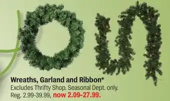 Meijer Wreaths, Garland and Ribbon offer