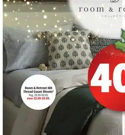 Meijer Room & Retreat 400 Thread Count Sheets offer