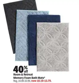 Meijer Room & Retreat Memory Foam Bath Mats offer