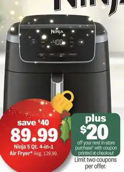 Meijer Ninja 5 Qt. 4-in-1 Air Fryer offer