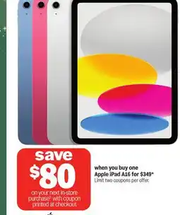Meijer Apple iPad A16 offer