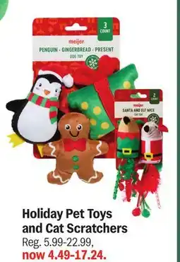 Meijer Holiday Pet Toys and Cat Scratchers offer