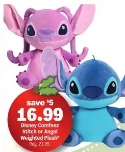Meijer Disney Comfeez Stitch or Angel Weighted Plush offer