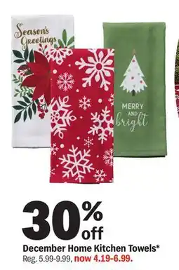 Meijer December Home Kitchen Towels offer