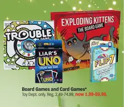 Meijer Board Games and Card Games offer