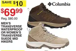 Dunham's Sports MEN'S TRANSVERSE WATERPROOF OR WOMEN'S TRANSVERSE SUEDE MID HIKERS offer