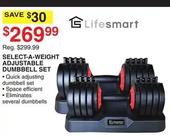 Dunham's Sports SELECT-A-WEIGHT ADJUSTABLE DUMBBELL SET offer
