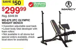 Dunham's Sports MD-879 2PC OLYMPIC WEIGHT BENCH offer