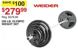 Dunham's Sports 300 LB. OLYMPIC WEIGHT SET offer