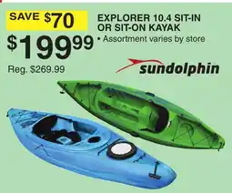 Dunham's Sports EXPLORER 10.4 SIT-IN OR SIT-ON KAYAK offer