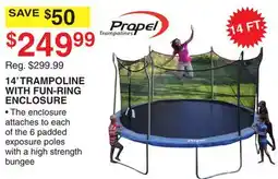 Dunham's Sports 14' TRAMPOLINE WITH FUN-RING ENCLOSURE offer