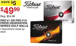 Dunham's Sports PRO V1 OR PRO V1X PRIOR GENERATION SERIES GOLF BALLS offer