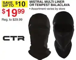 Dunham's Sports MISTRAL MULTI LINER OR TEMPEST BALACLAVA offer