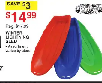 Dunham's Sports WINTER LIGHTNING SLED offer