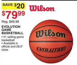 Dunham's Sports EVOLUTION GAME BASKETBALL offer
