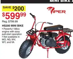Dunham's Sports HS200 MINI BIKE offer