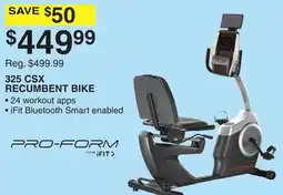 Dunham's Sports 325 CSX RECUMBENT BIKE offer