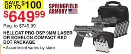 Dunham's Sports SPRINGFIELD ARMORY HELLCAT PRO OSP 9MM LASER OR ECHELON COMPACT RED DOT PACKAGE offer