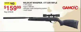 Dunham's Sports WILDCAT WHISPER. 177 AIR RIFLE offer