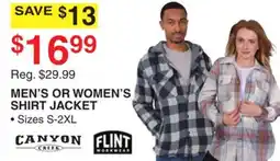 Dunham's Sports MEN'S OR WOMEN'S SHIRT JACKET offer