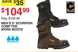 Dunham's Sports MEN'S 9 SCORPION COMP TOE WORK BOOTS offer