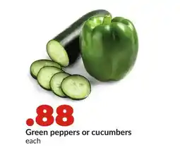 Hy-Vee Green peppers or cucumbers offer
