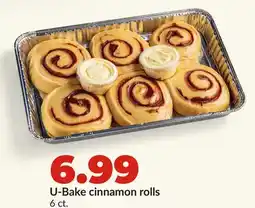Hy-Vee U-Bake cinnamon rolls offer