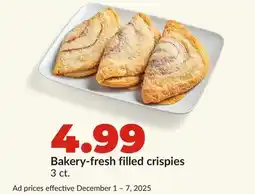 Hy-Vee Bakery-fresh filled crispies offer
