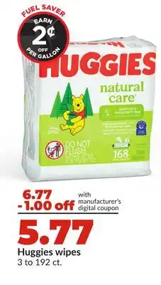 Hy-Vee Huggies wipes offer