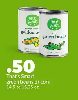 Hy-Vee That's Smart! green beans or corn offer