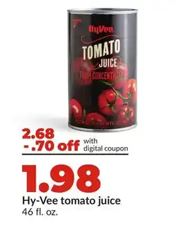 Hy-Vee Hy-Vee tomato juice offer