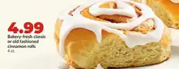 Hy-Vee Bakery-fresh classic or old fashioned cinnamon rolls offer