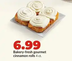 Hy-Vee Bakery-fresh gourmet cinnamon rolls offer