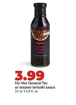 Hy-Vee Hy-Vee General Tso or sesame teriyaki sauce offer