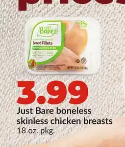 Hy-Vee Just Bare boneless skinless chicken breasts offer