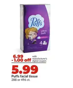 Hy-Vee Puffs facial tissue offer