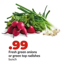 Hy-Vee Fresh green onions or green top radishes offer