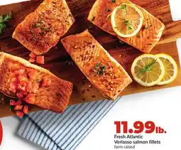 Hy-Vee Fresh Atlantic Verlasso salmon fillets offer