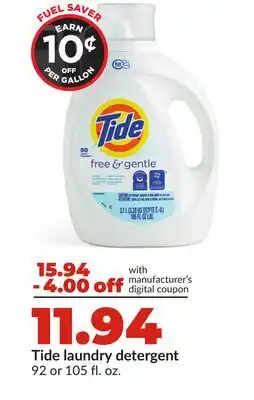 Hy-Vee Tide laundry detergent offer