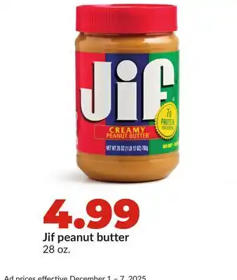 Hy-Vee Jif peanut butter offer