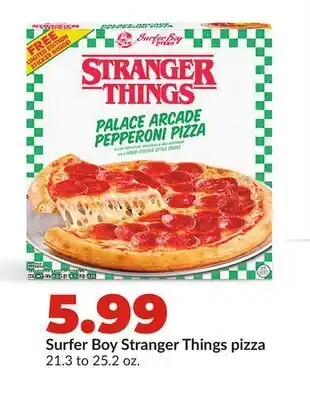 Hy-Vee Surfer Boy Stranger Things pizza offer